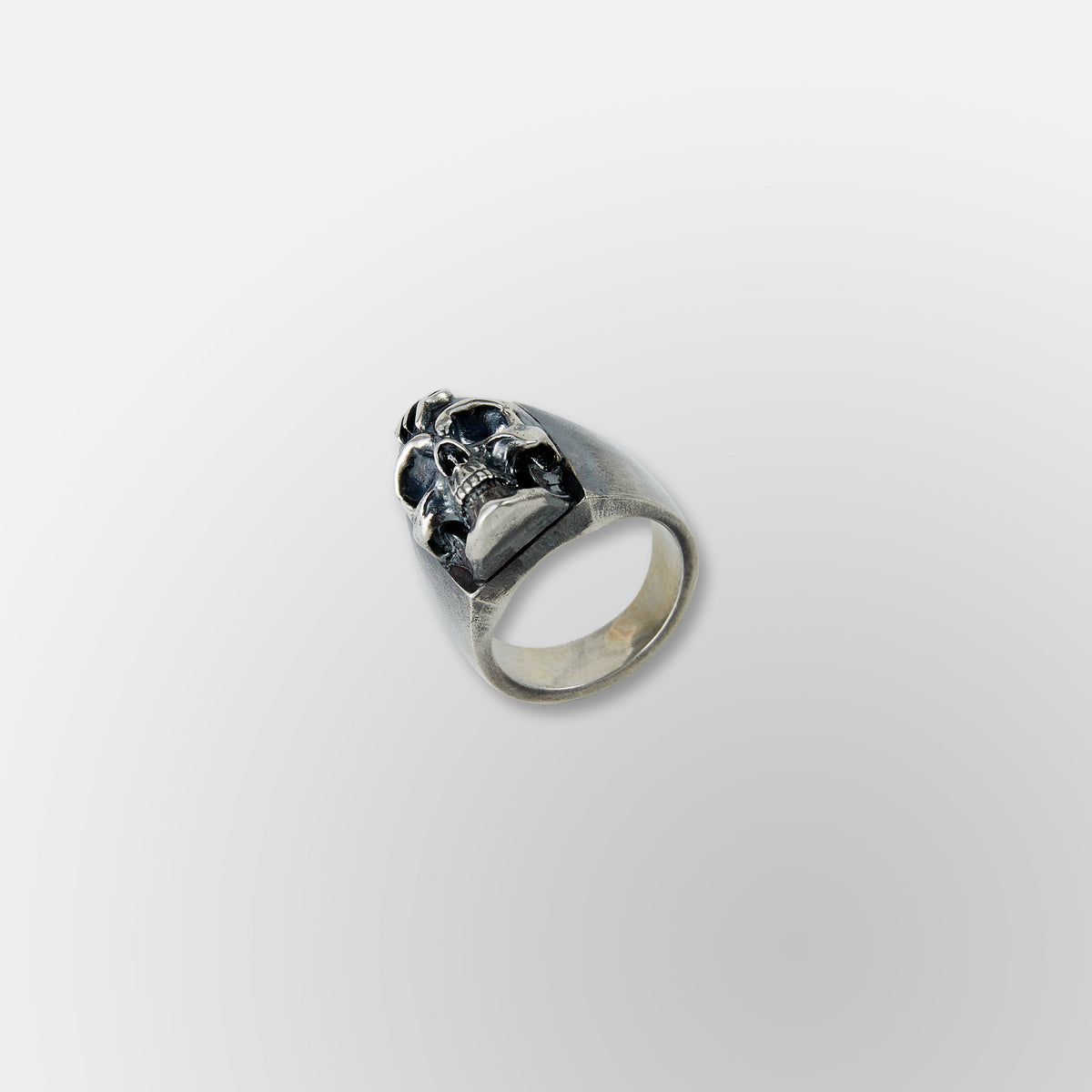 HP Power Skull in Real Silver- Ring