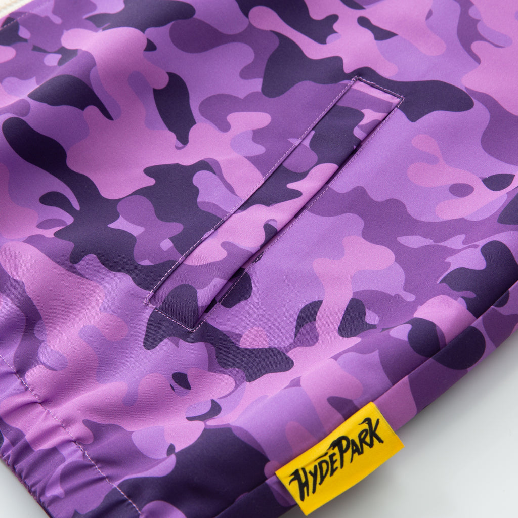 Lightening Camo Hooded Track Jacket - Purple
