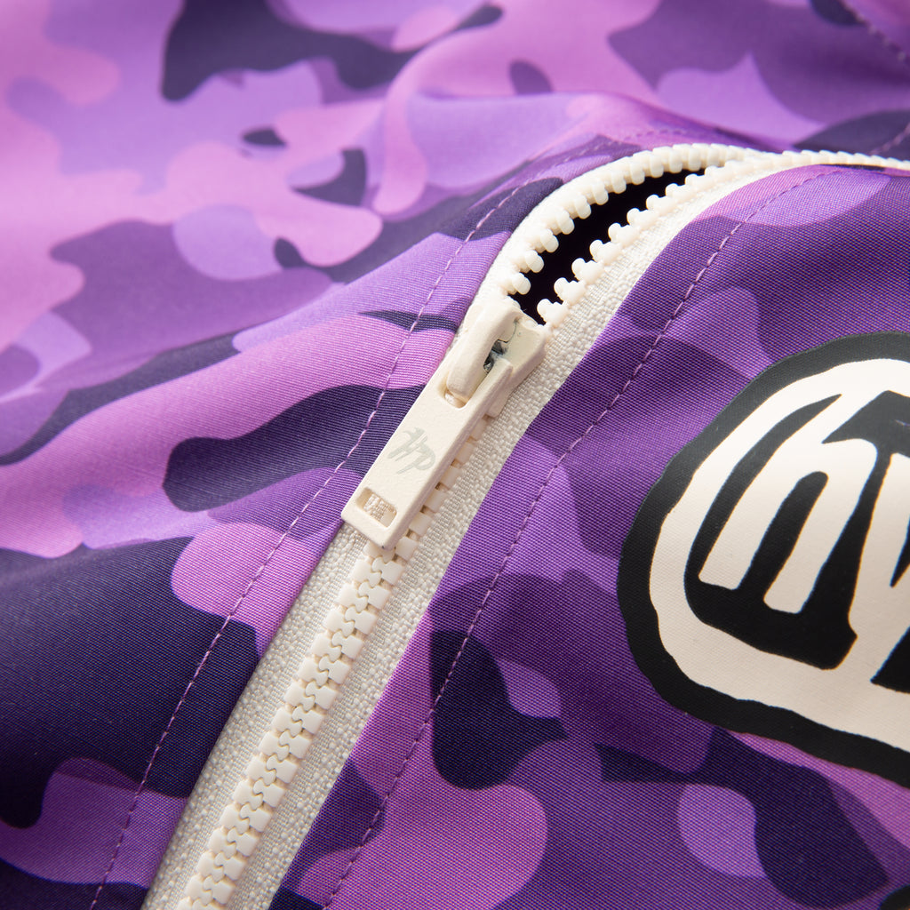 Lightening Camo Hooded Track Jacket - Purple