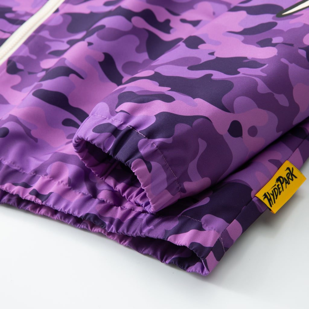 Lightening Camo Hooded Track Jacket - Purple