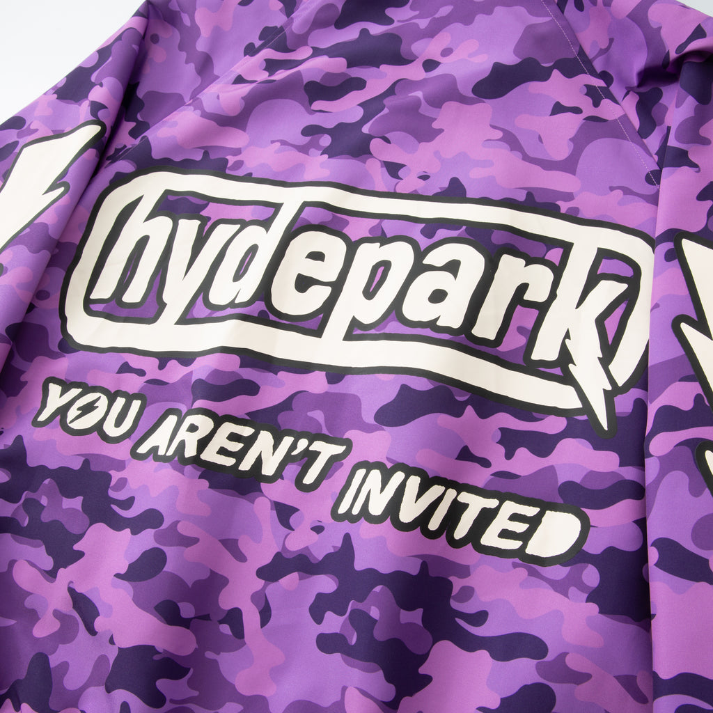 Lightening Camo Hooded Track Jacket - Purple