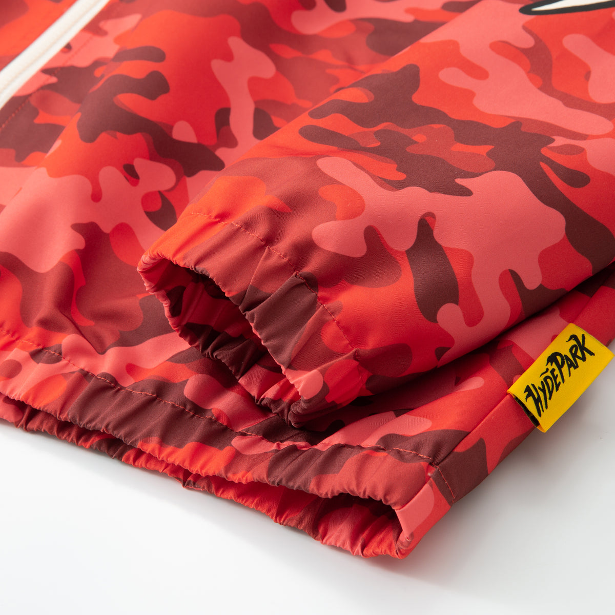 Lightening Camo Hooded Track Jacket - Red