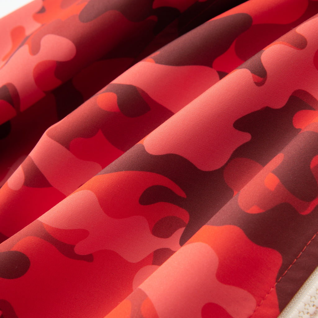Lightening Camo Hooded Track Jacket - Red