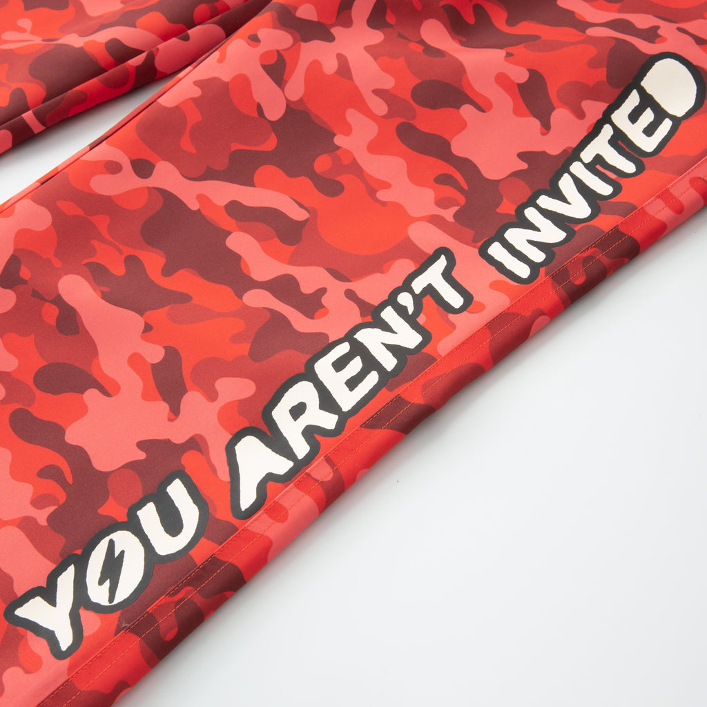 Lightening Camo Track pant - Red