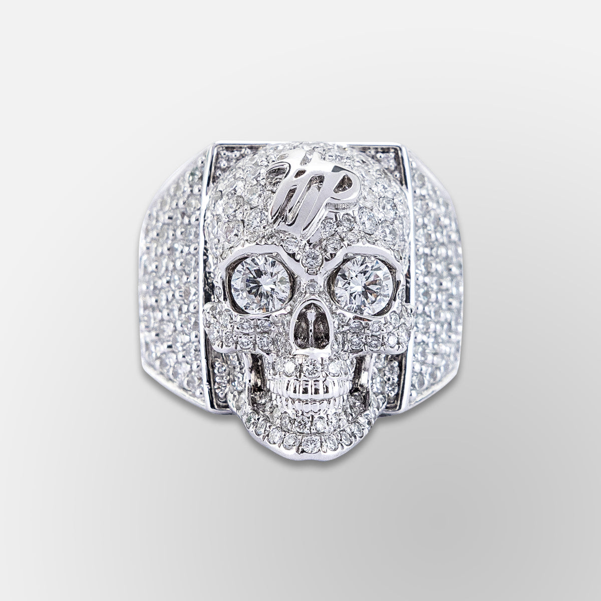 Skull Ring - Full Diamond & Gold