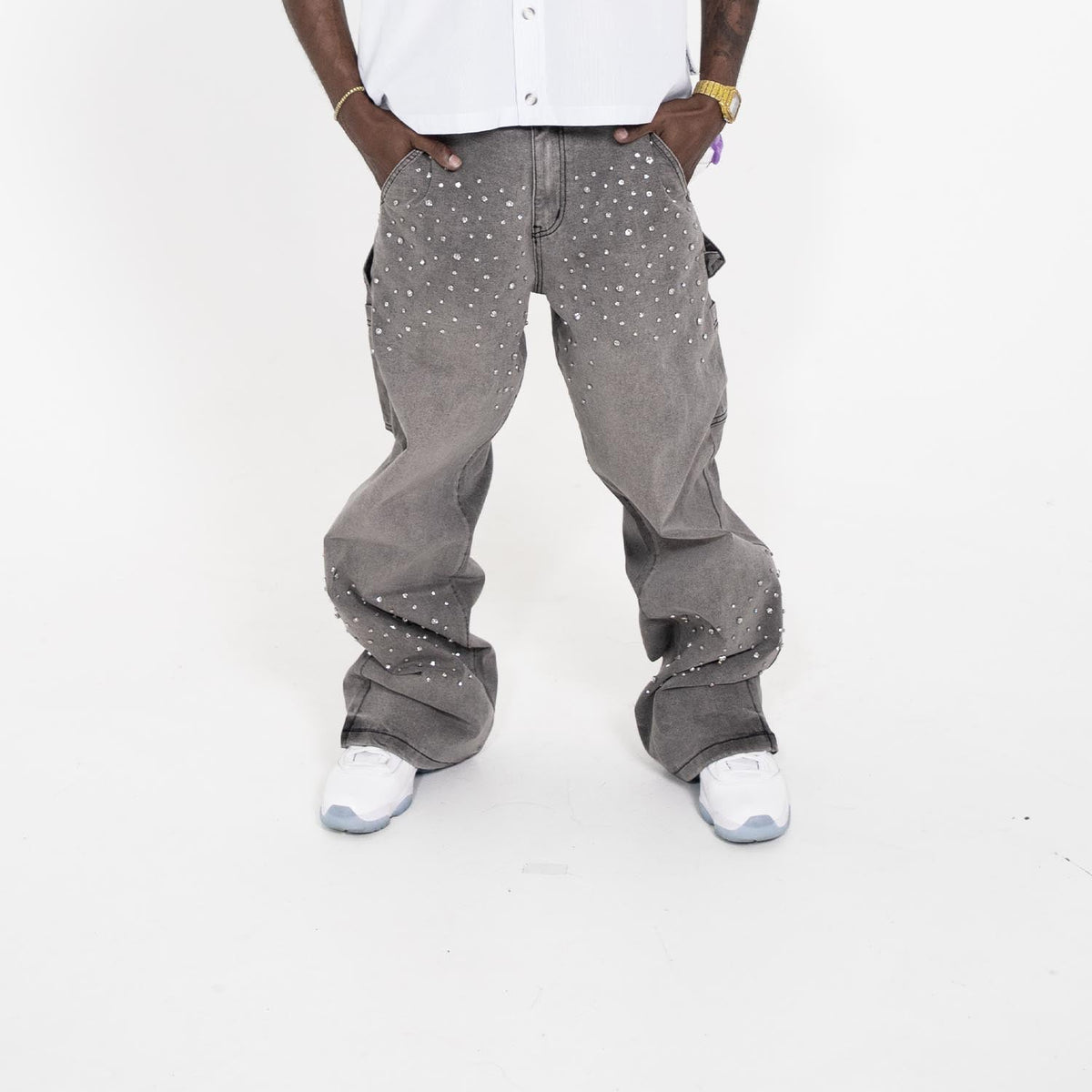 Jewels Denim Work Pants - Black