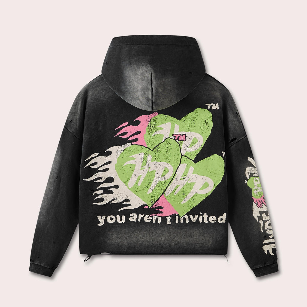 Easy Does It Hoodie - Black/Green