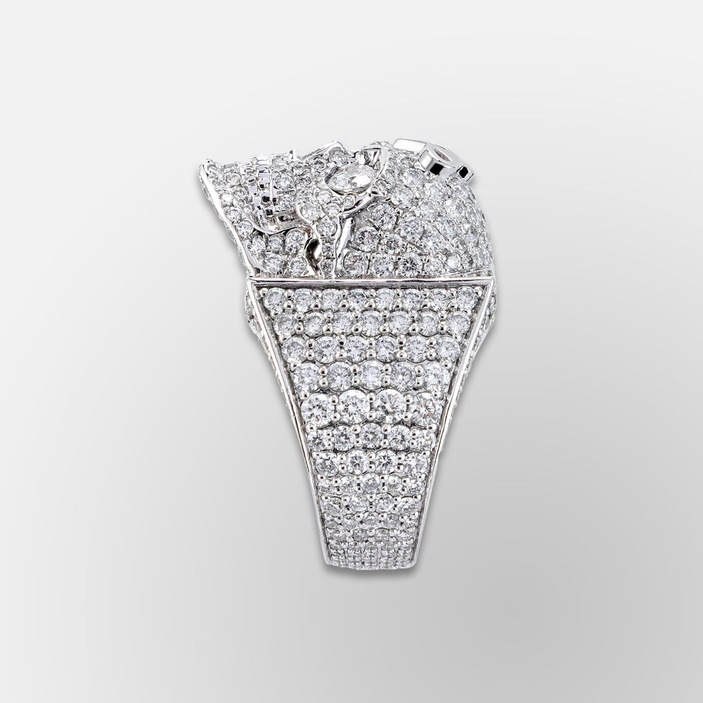 Skull Ring - Full Diamond & Gold