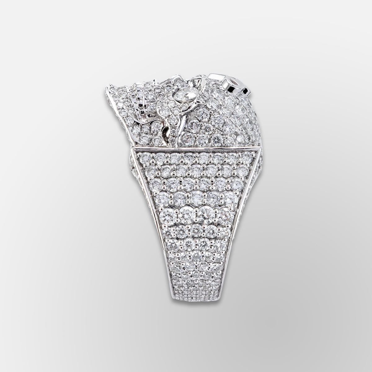 Skull Ring - Full Diamond & Gold