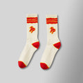 Wavy Sock - Cream & Red & Yellow