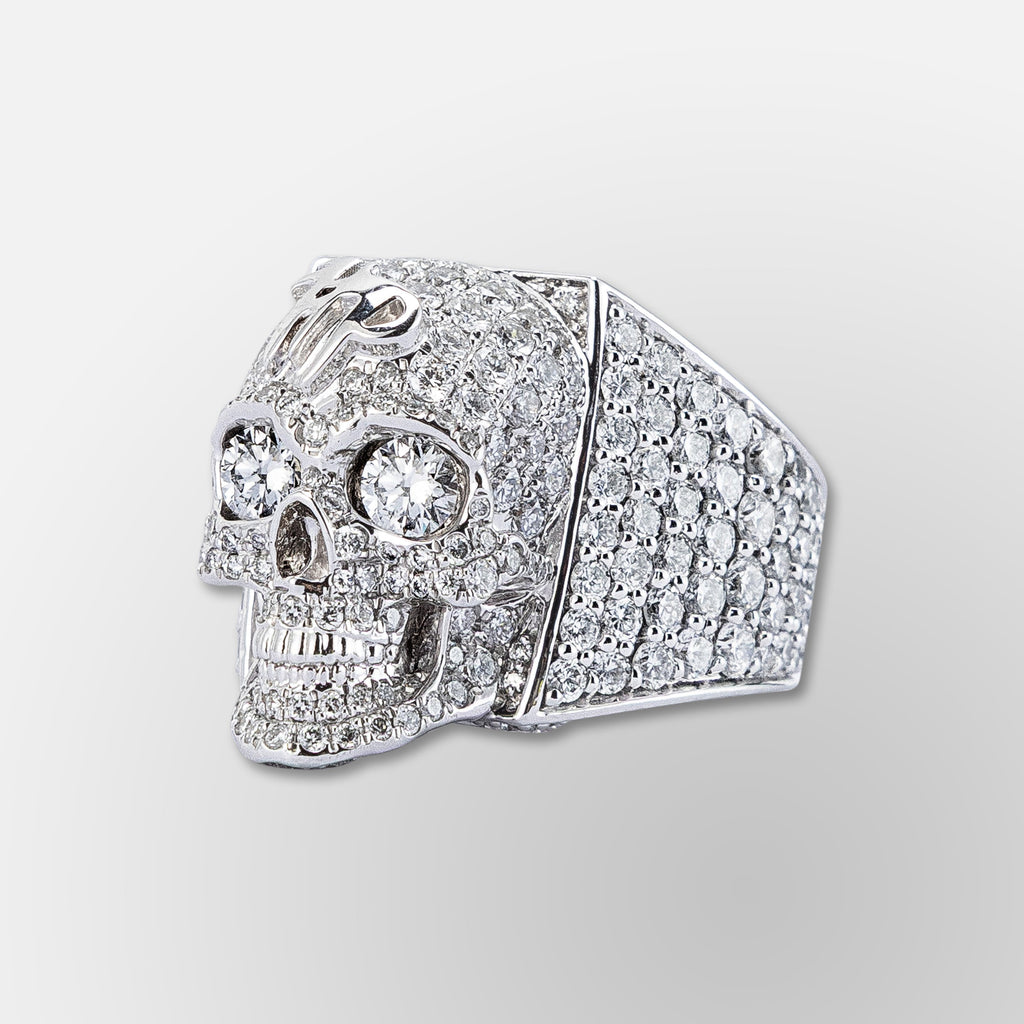 Skull Ring - Full Diamond & Gold