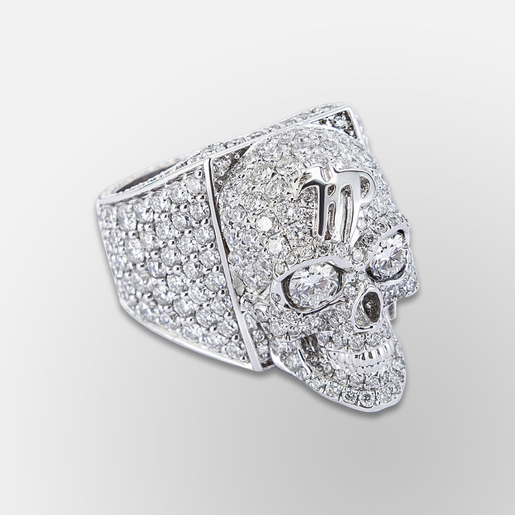 Skull Ring - Full Diamond & Gold