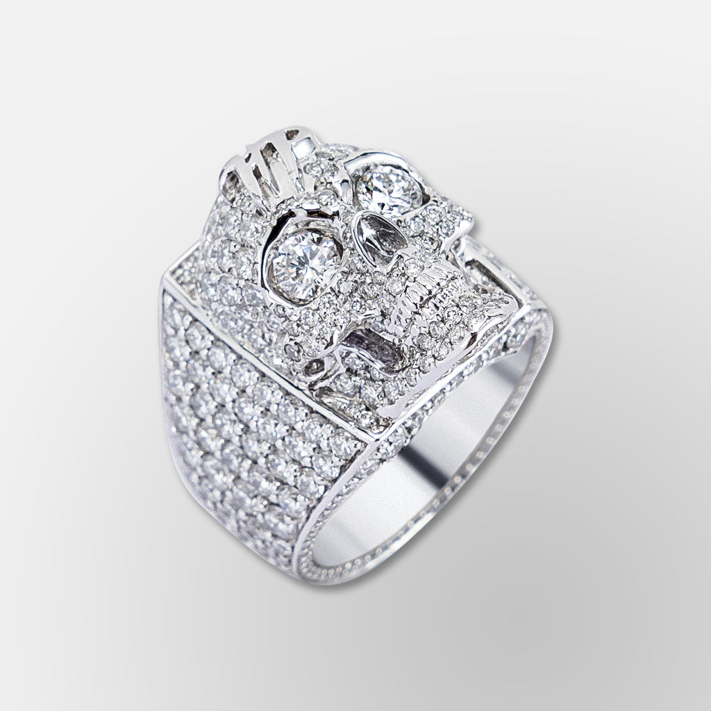 Skull Ring - Full Diamond & Gold