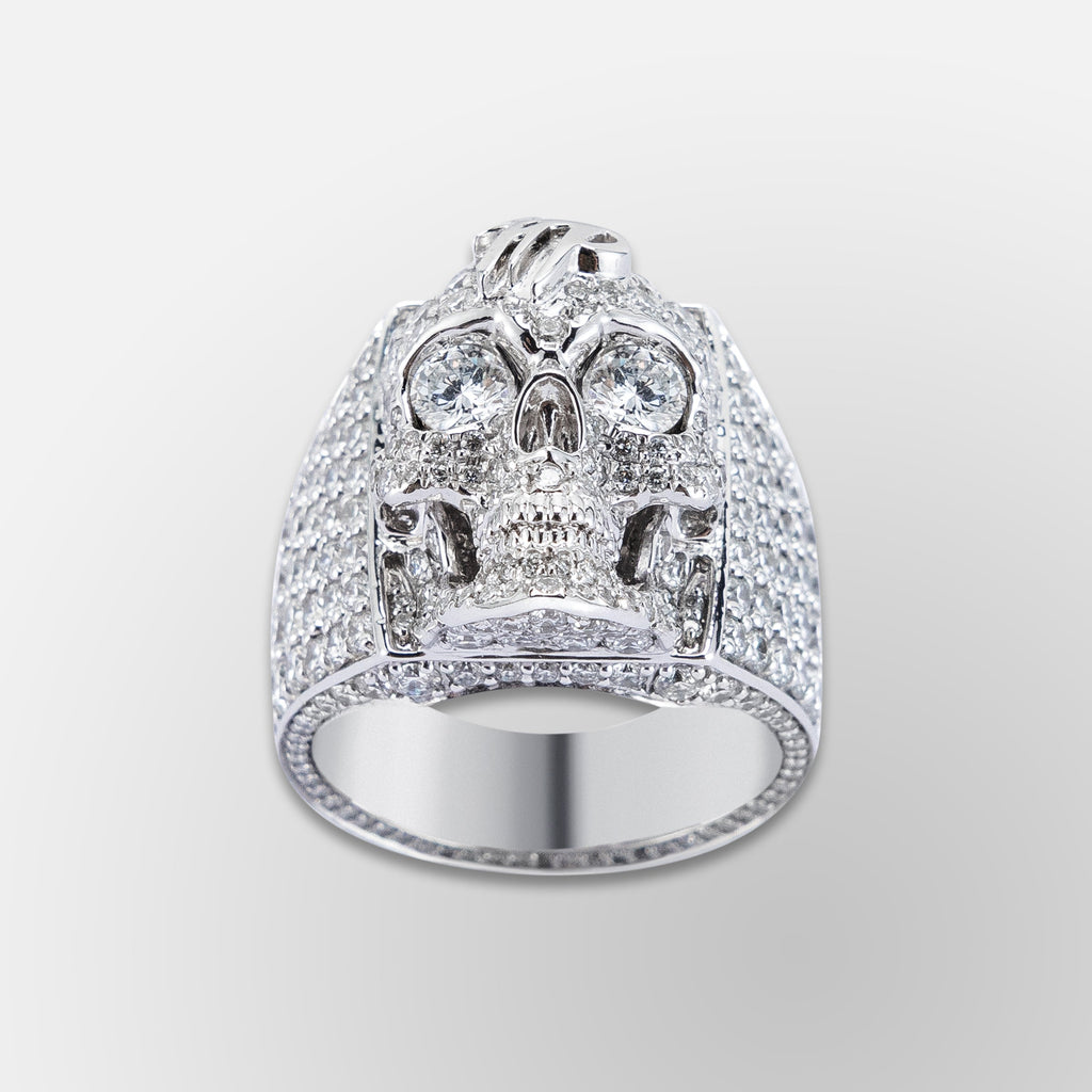 Skull Ring - Full Diamond & Gold