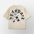 Aged Cotton (Double Yoke) Tee Crop - Cream