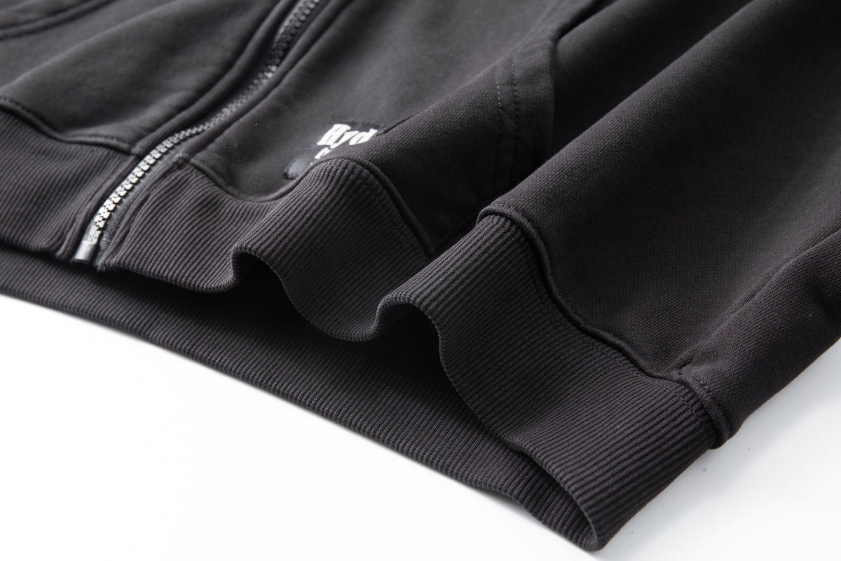 Women’s Crop Zip Hoodie - Black