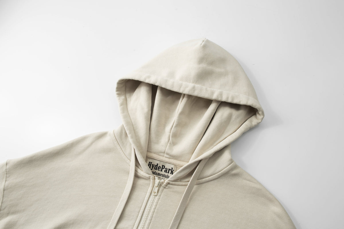 Women’s Crop Zip Hoodie - Cream