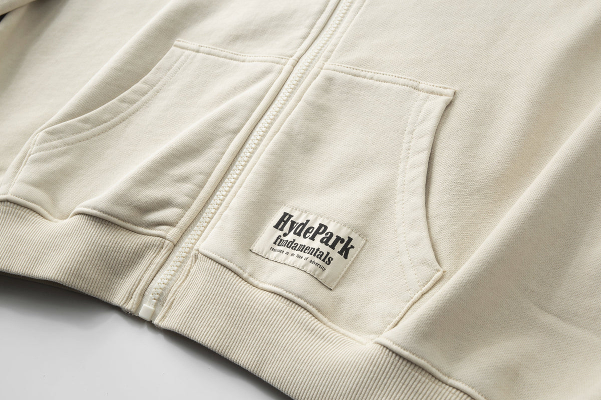 Women’s Crop Zip Hoodie - Cream