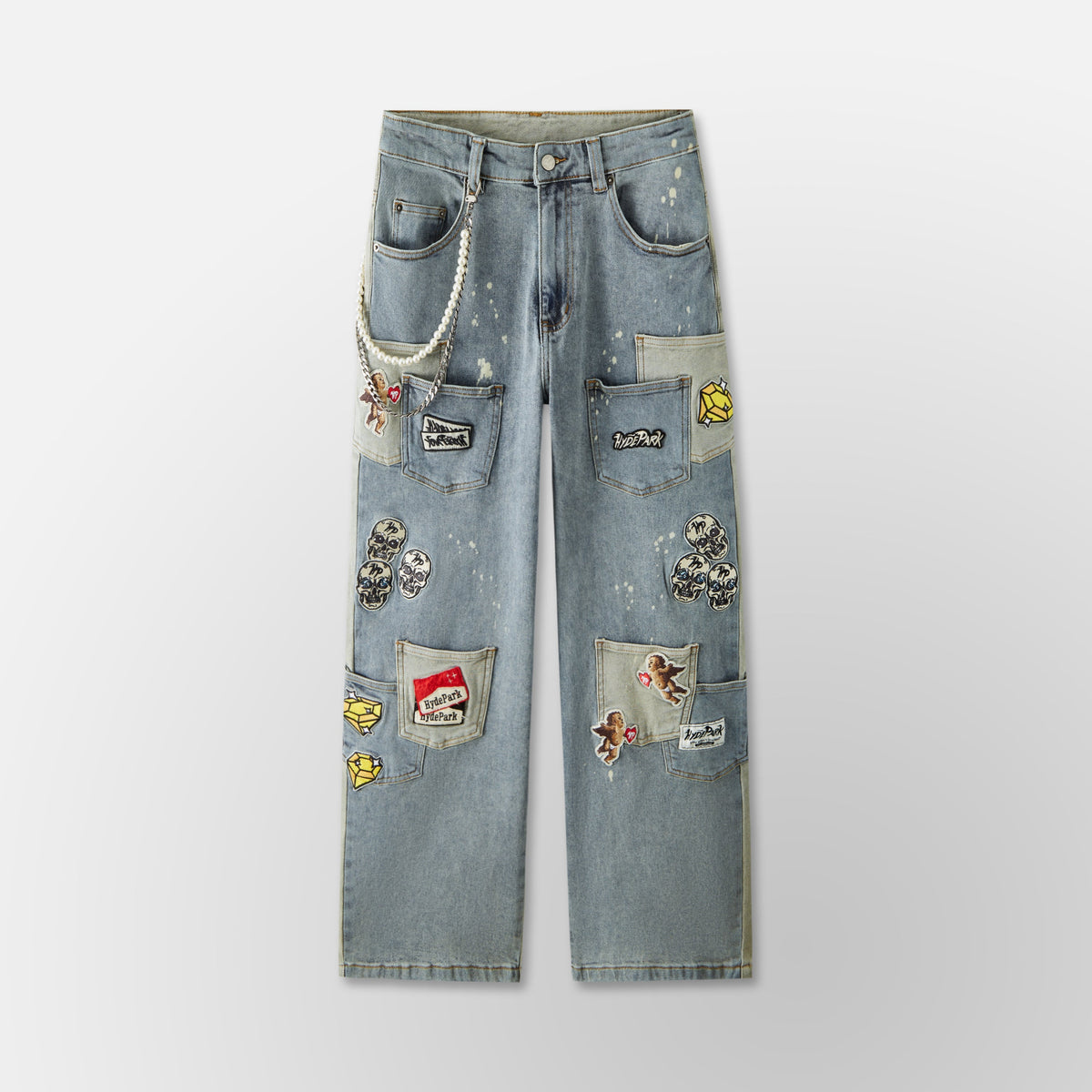 Pockets Everywhere Denim Pant - Blue