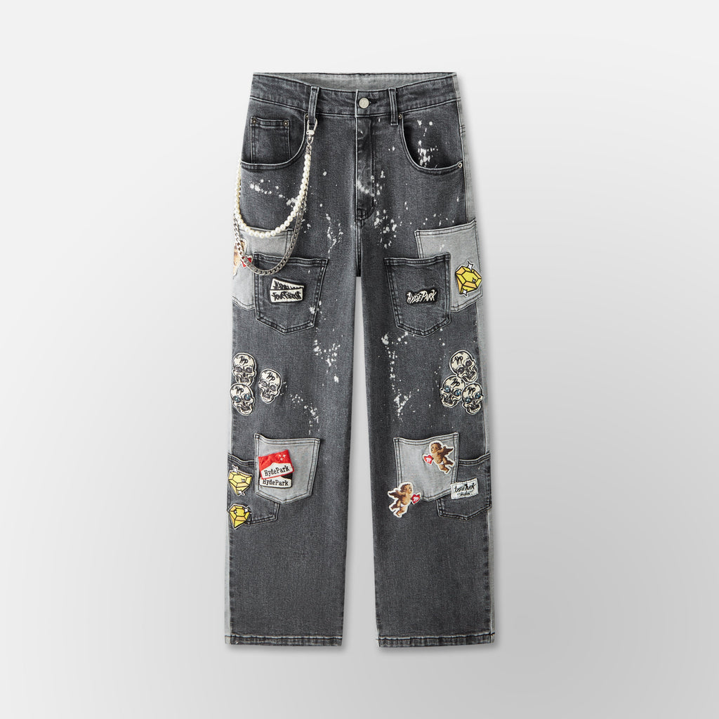 Pockets Everywhere Denim Pant - Black
