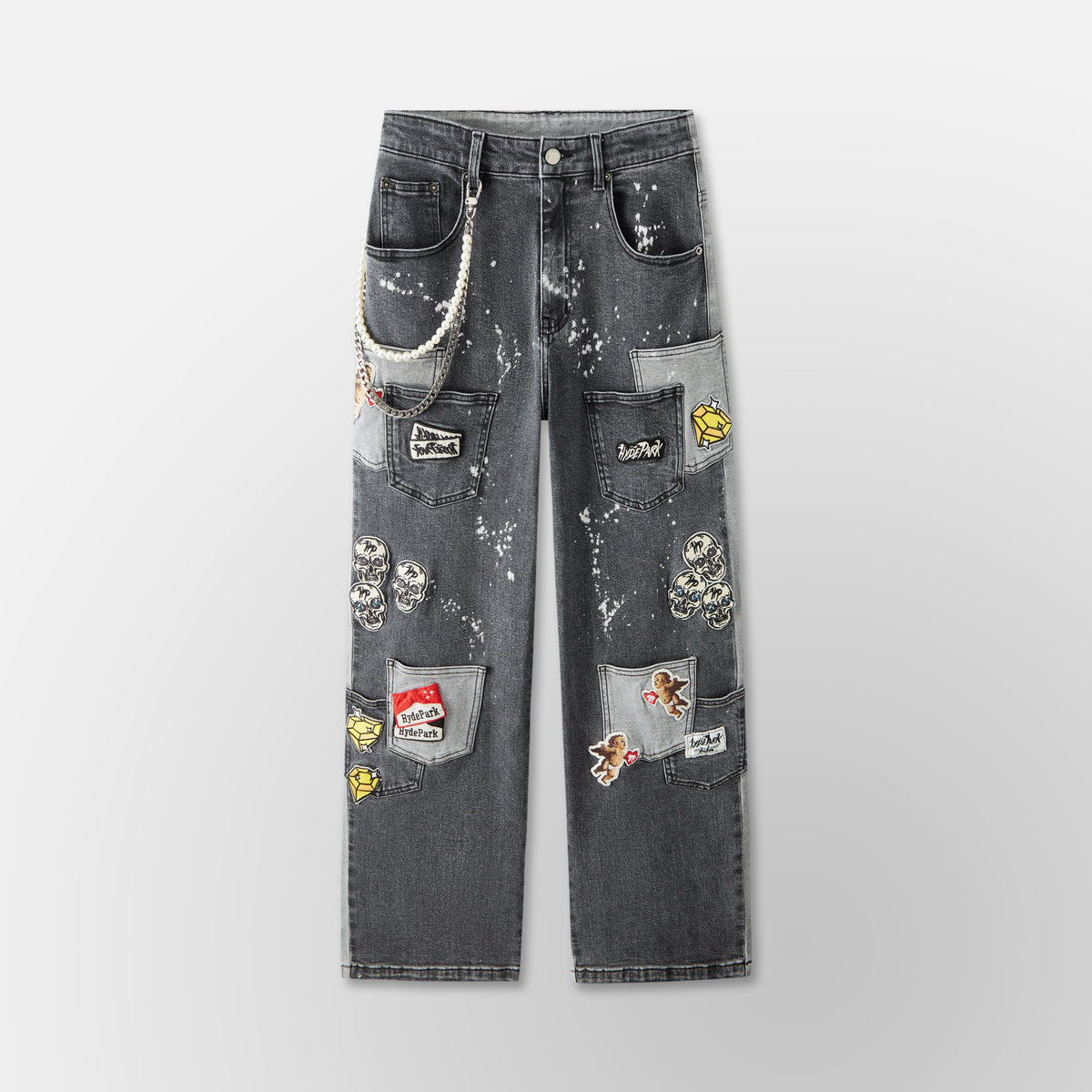 Pockets Everywhere Denim Pant - Black