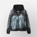 Grayskull- Throw Back- Full ZIP Hoodie- Black