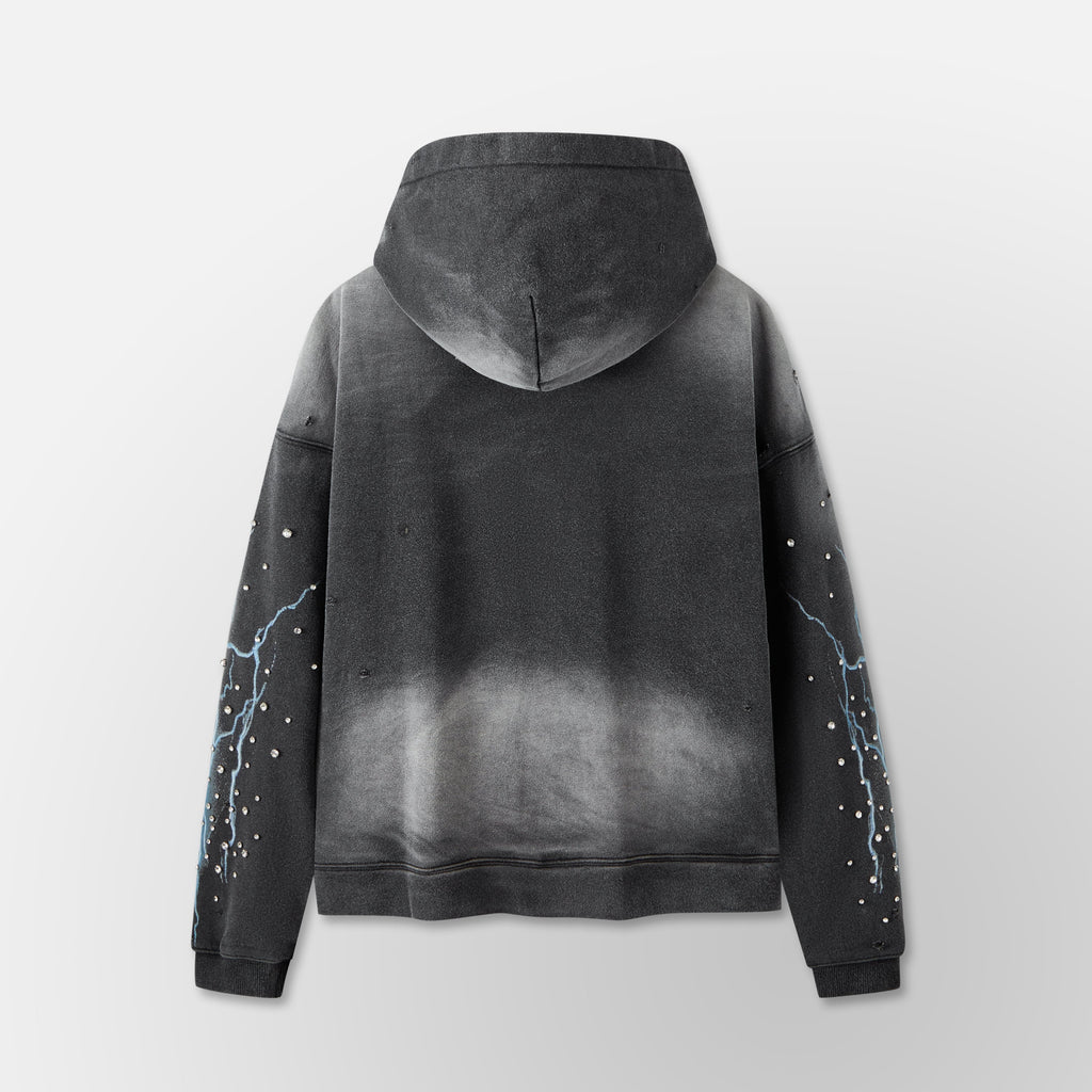 Grayskull- Throw Back- Full ZIP Hoodie- Black