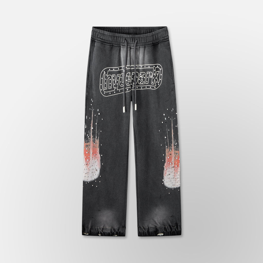 Divine Awakening- Throw Back- Wide Leg Jogger- Black