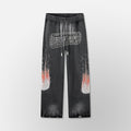 Divine Awakening- Throw Back- Wide Leg Jogger- Black