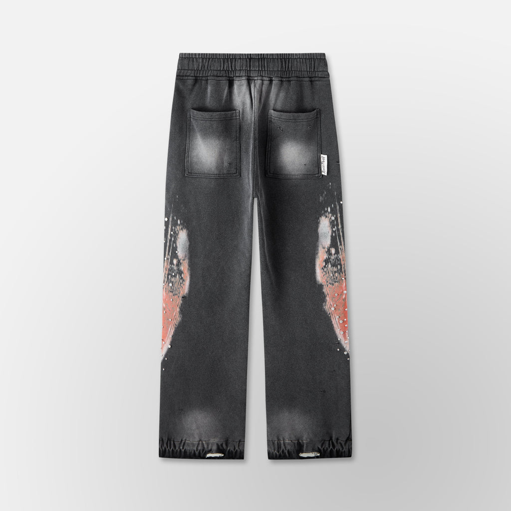 Divine Awakening- Throw Back- Wide Leg Jogger- Black
