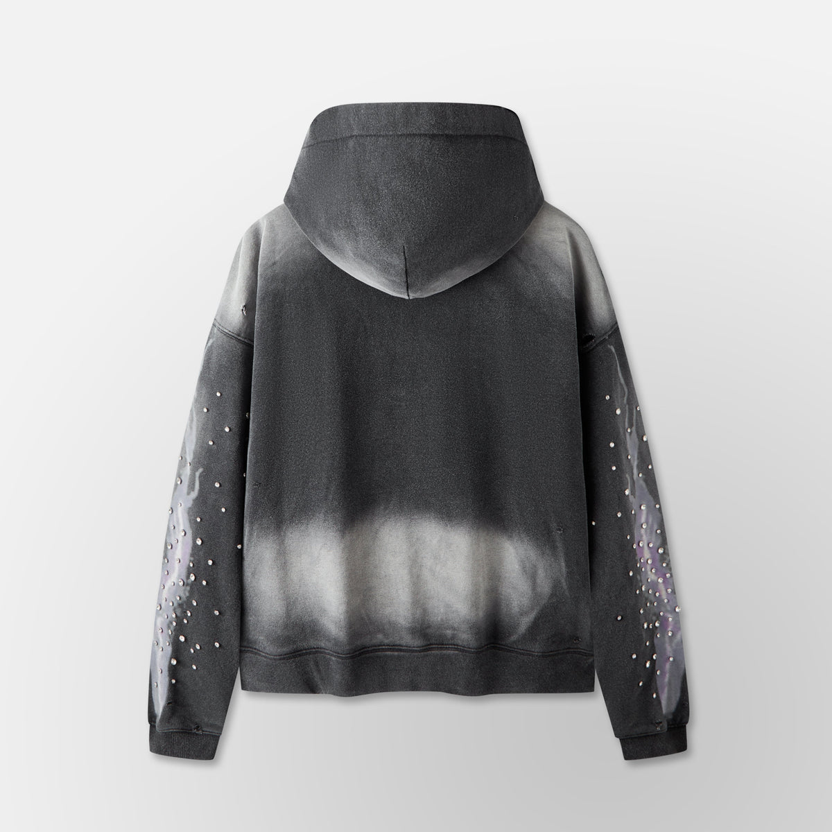 Electric Panther- Throw Back- Full ZIP Hoodie- Black