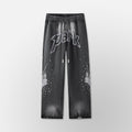Electric Panther- Throw Back- Wide Leg Jogger- Black