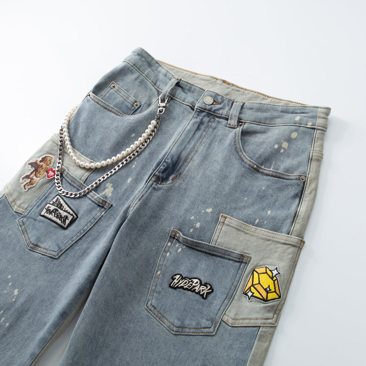 Pockets Everywhere Denim Pant - Blue