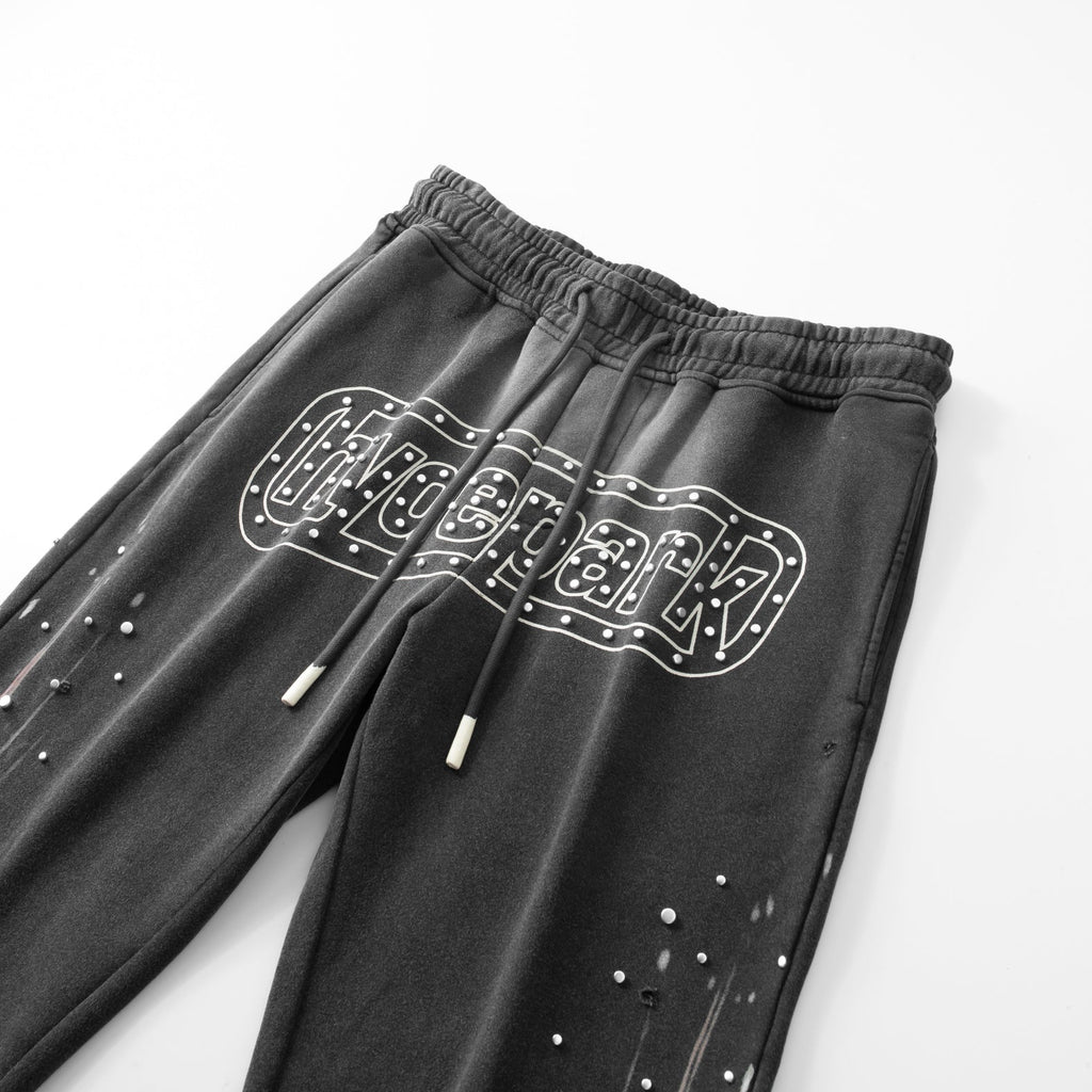 Divine Awakening- Throw Back- Wide Leg Jogger- Black