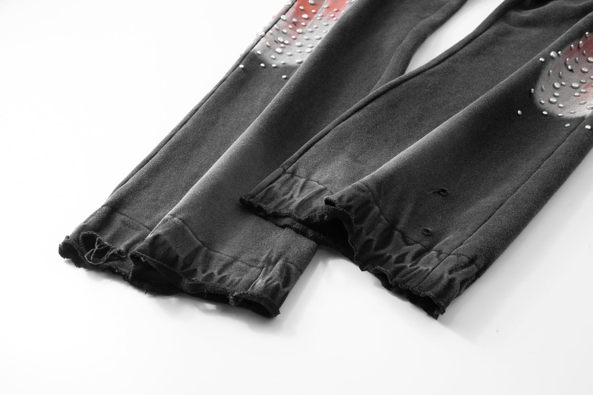Divine Awakening- Throw Back- Wide Leg Jogger- Black