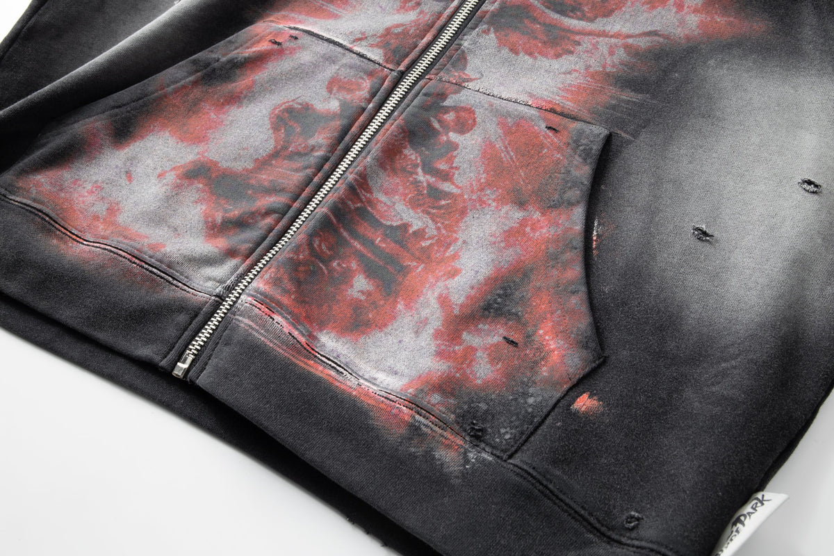 Divine Awakening- Throw Back- Full ZIP Hoodie- Black