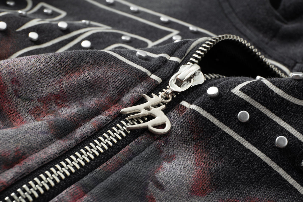 Divine Awakening- Throw Back- Full ZIP Hoodie- Black