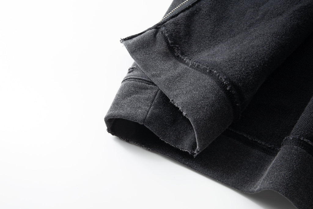 Electric Panther- Throw Back- Full ZIP Hoodie- Black