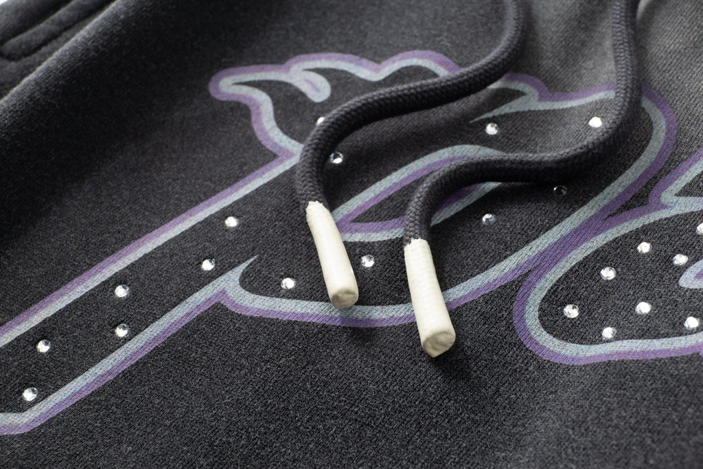Electric Panther- Throw Back- Wide Leg Jogger- Black