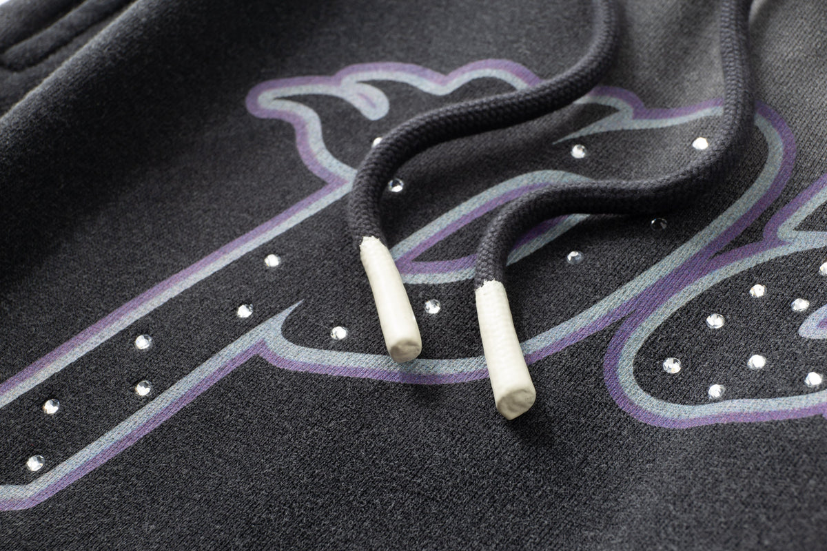 Electric Panther- Throw Back- Wide Leg Jogger- Black