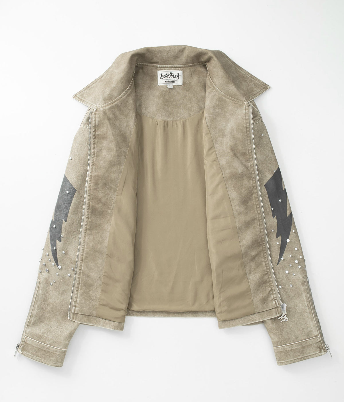 Super Speed Racer Moto Jacket - Collar - Sand