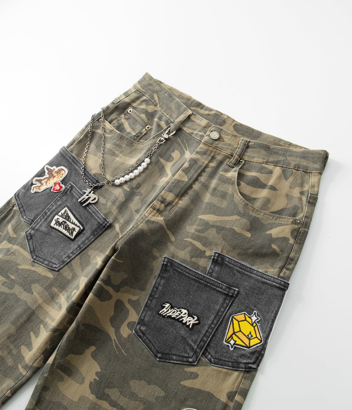 Pockets Everywhere Camo/Denim - Green Camo