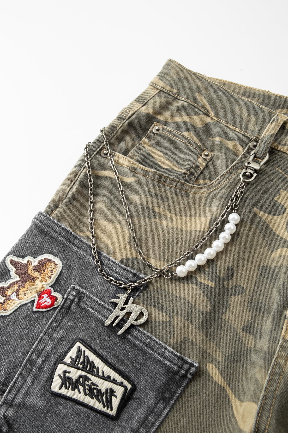 Pockets Everywhere Camo/Denim - Green Camo