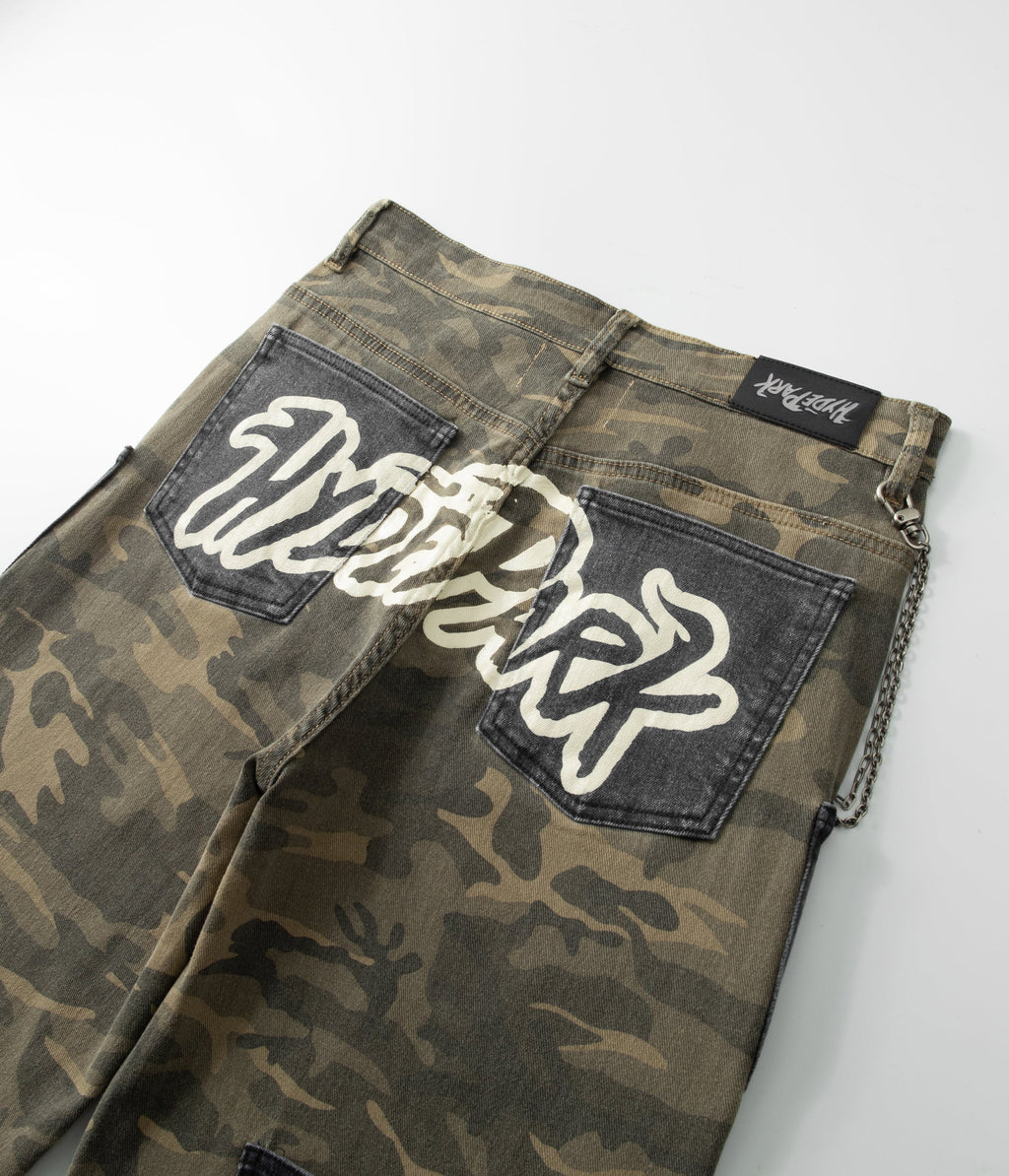 Pockets Everywhere Camo/Denim - Green Camo