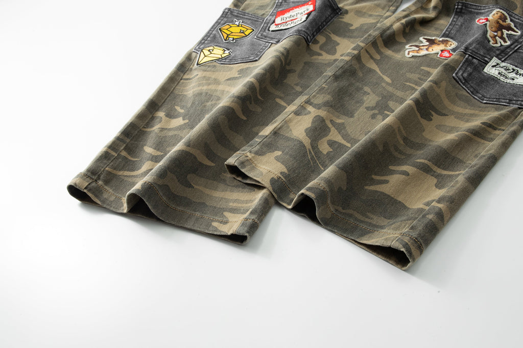 Pockets Everywhere Camo/Denim - Green Camo