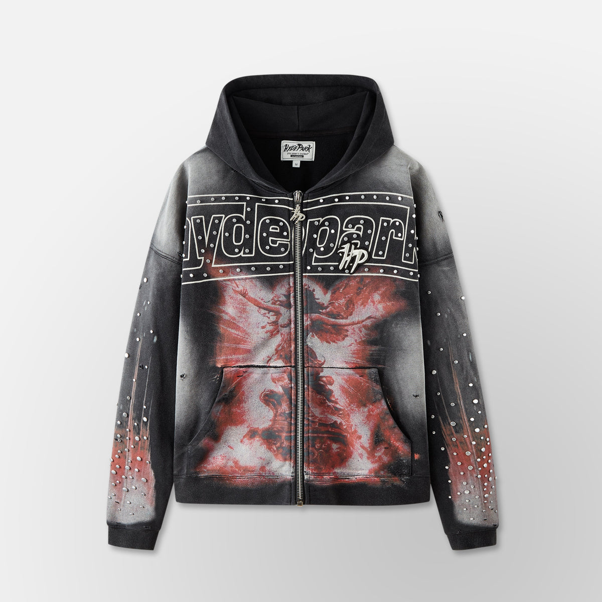 Divine Awakening- Throw Back- Full ZIP Hoodie- Black