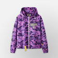 Lightening Camo Hooded Track Jacket - Purple