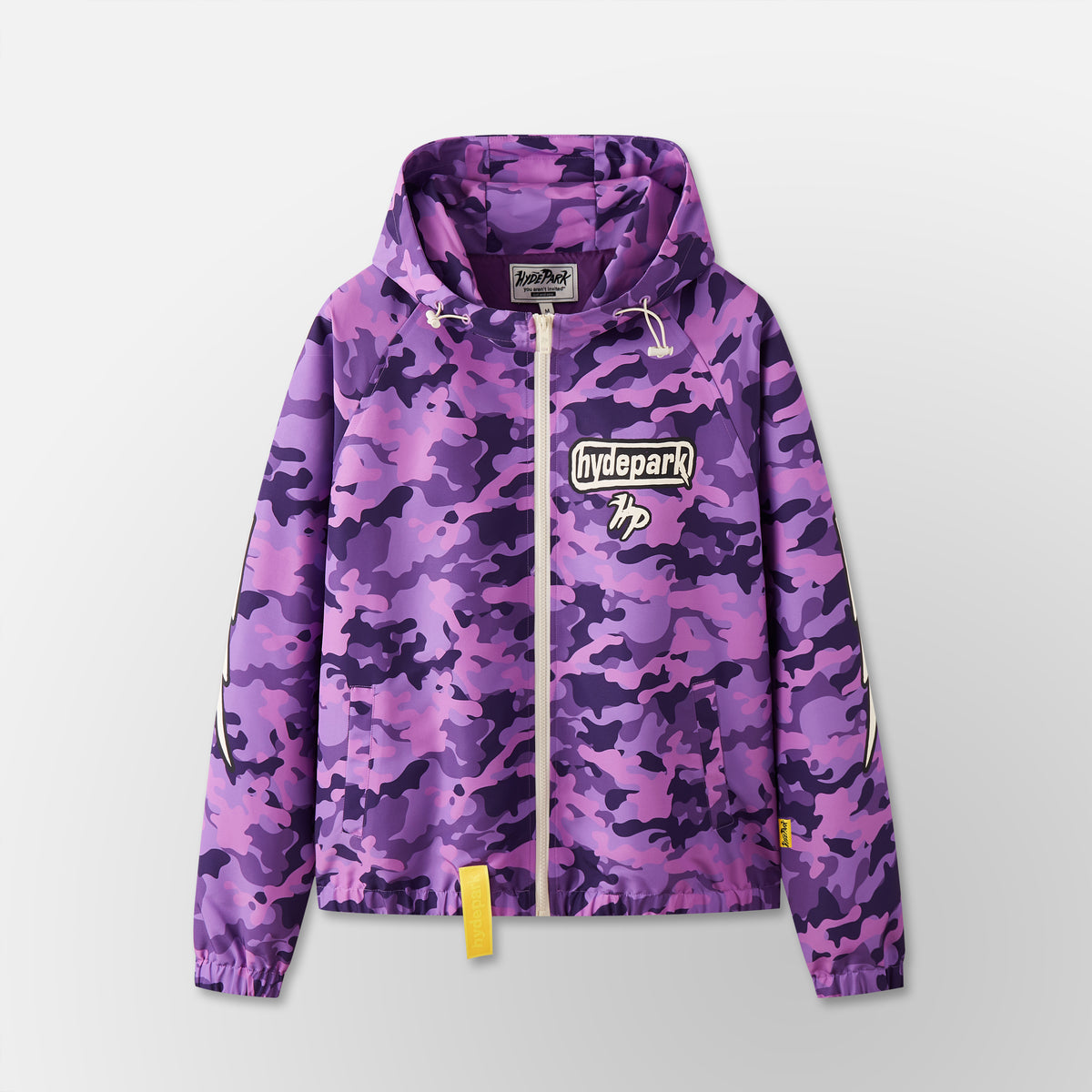 Lightening Camo Hooded Track Jacket - Purple