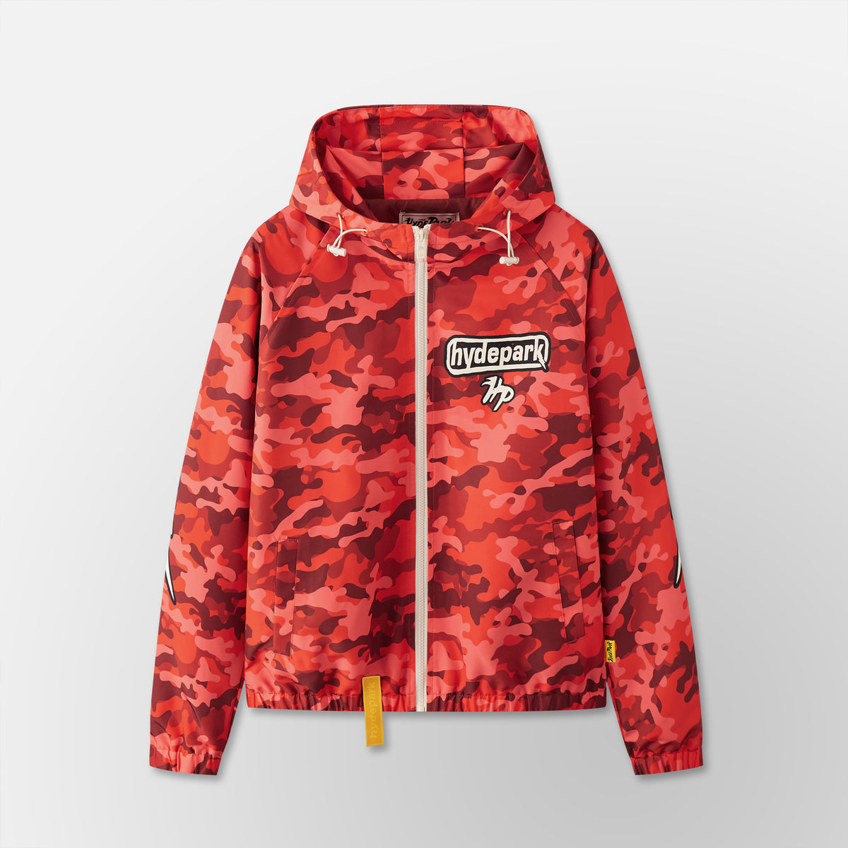 Lightening Camo Hooded Track Jacket - Red