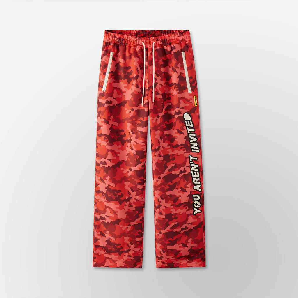Lightening Camo Track pant - Red